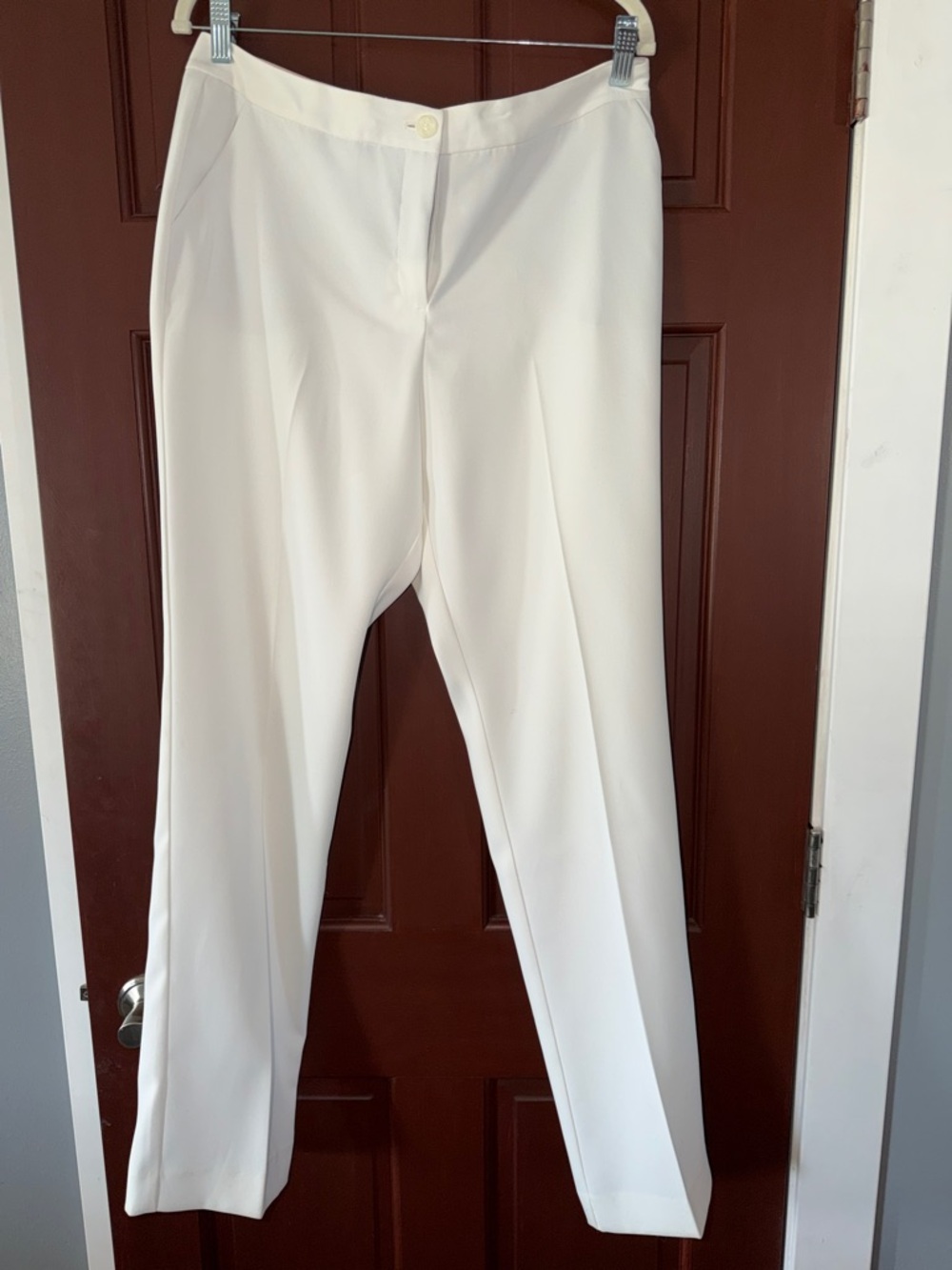 Ivanka Trump Men's White Dress Pants - Tailored Straight Leg
